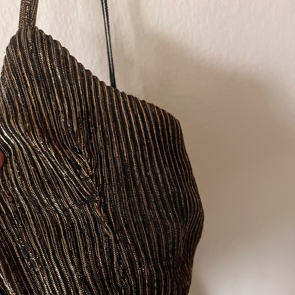 Line + Dot Sonia Gown Maxi Dress in Gold Size Medium - Picture 5 of 8